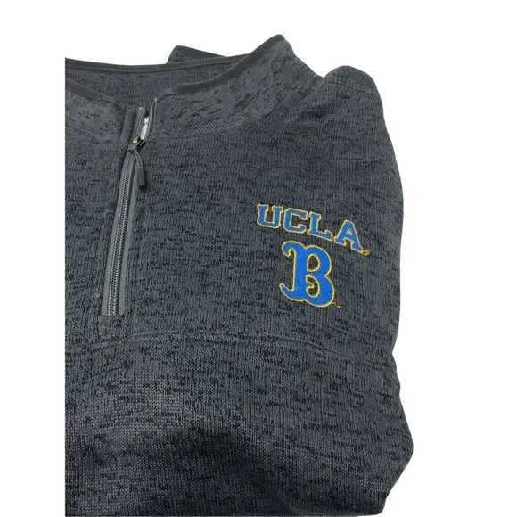 New XL UCLA Bruins Long Sleeve Pull Over Polyester Jacket Shirt Champion 1/4 zip - Picture 2 of 8